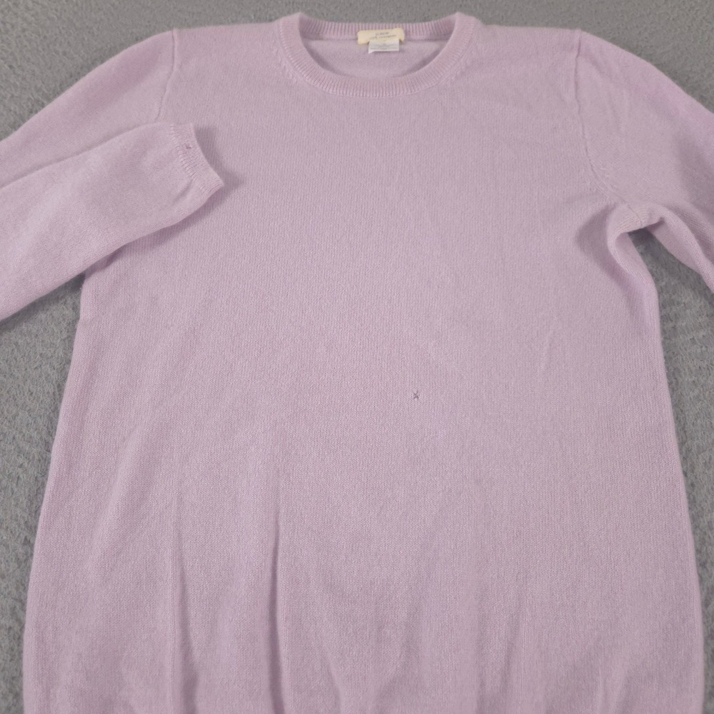 VINTAGE J.Crew Sweater Womens Medium Lavender Cashmere Classic-Fit Crewneck 00s
